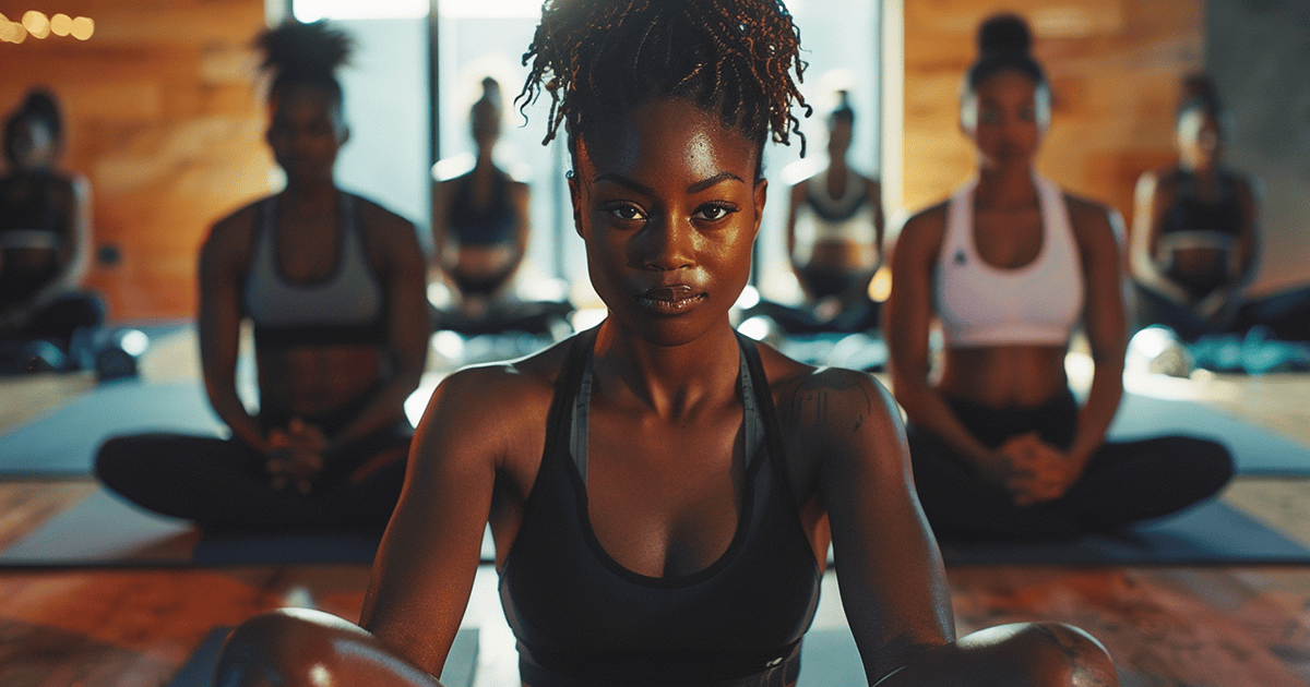 Women of Color Doing Health and Fitness Exercises