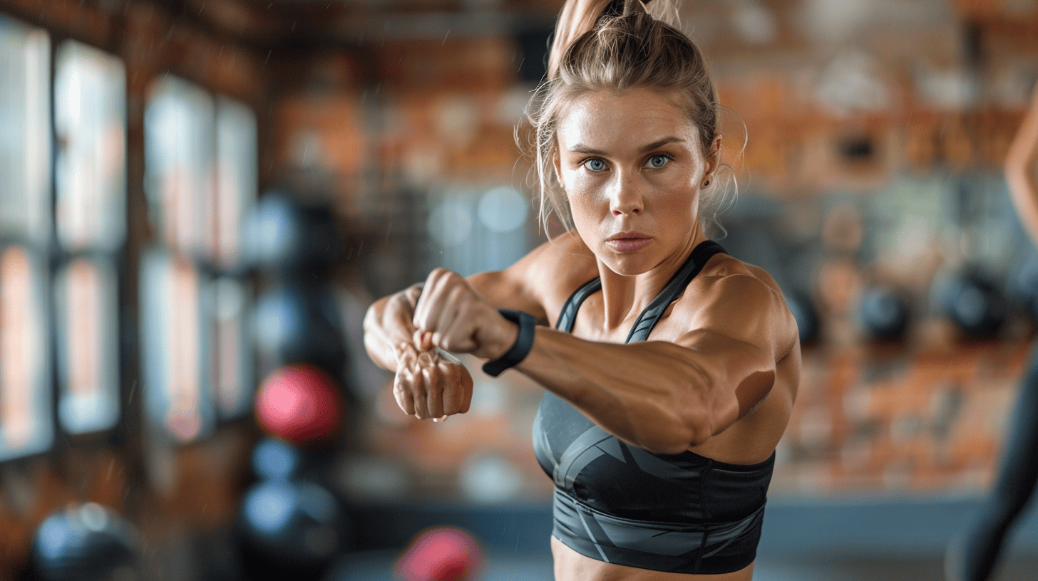 A woman engaged in a fitness routine, underlining the significance of health and fitness for women.